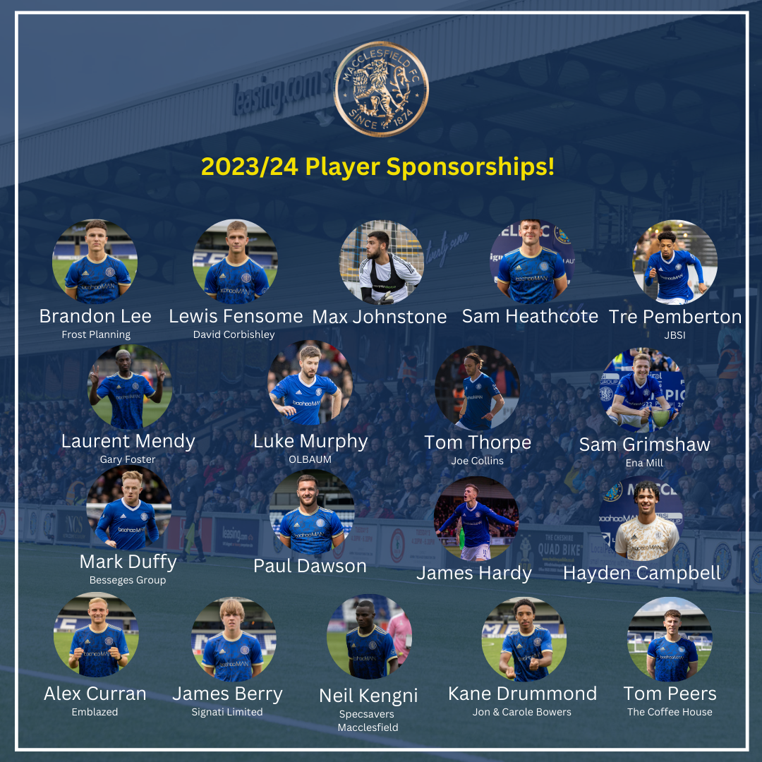 Player Sponsorship Macclesfield FC