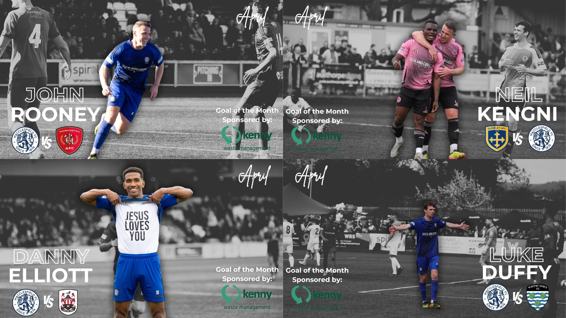 Kenny Waste Goal of the Month for April