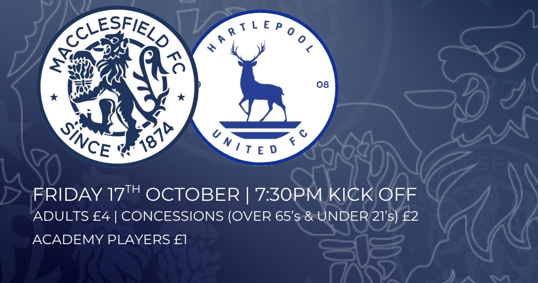 MATCH PREVIEW: MACCLESFIELD FC U18’S VS HARTLEPOOL UNITED U18’S | FA YOUTH CUP