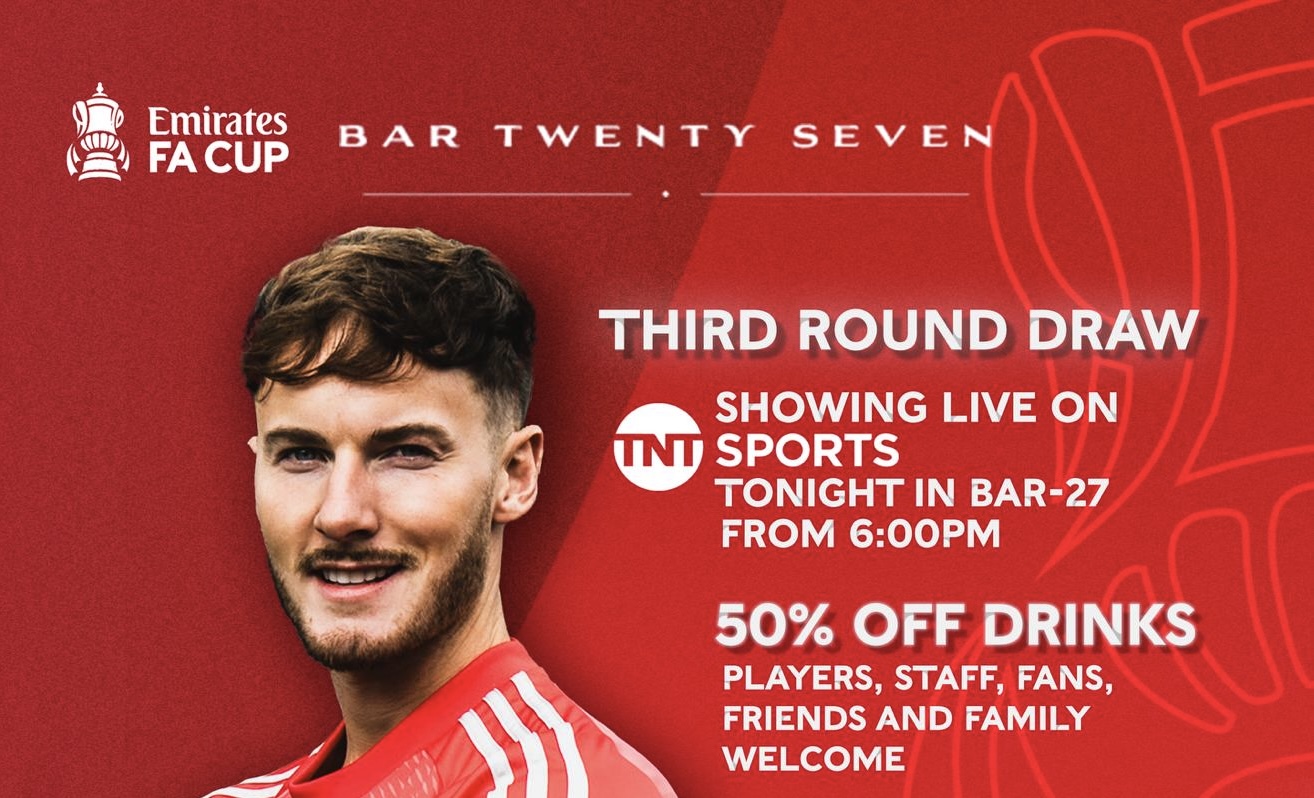 THIRD ROUND DRAW LIVE IN BAR TWENTY SEVEN
