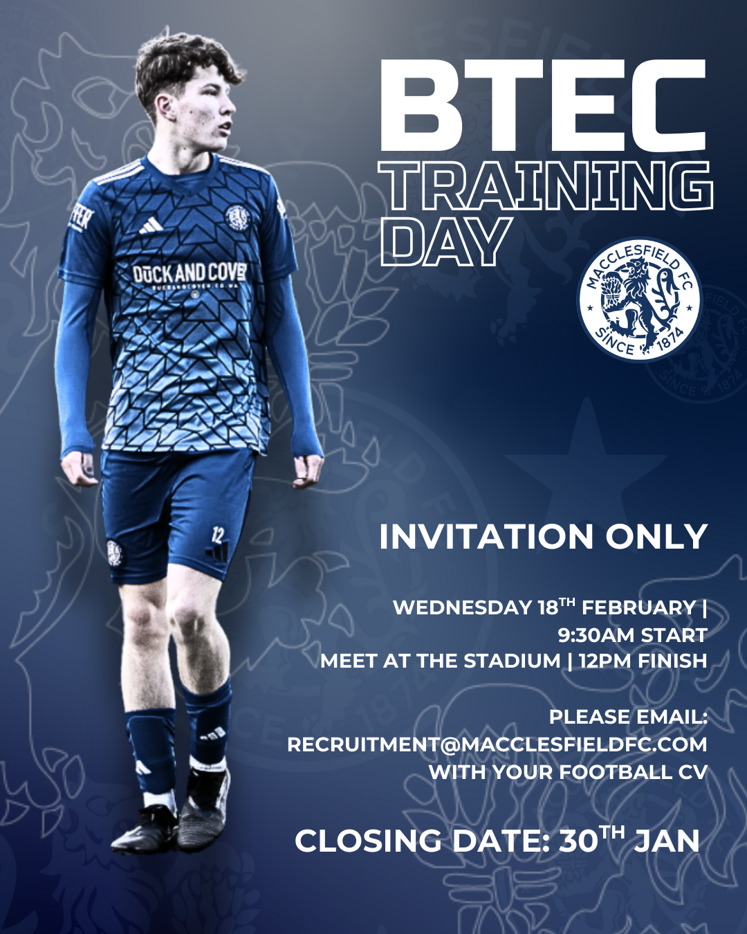 BTEC TRAINING DAY – INVITATION ONLY
