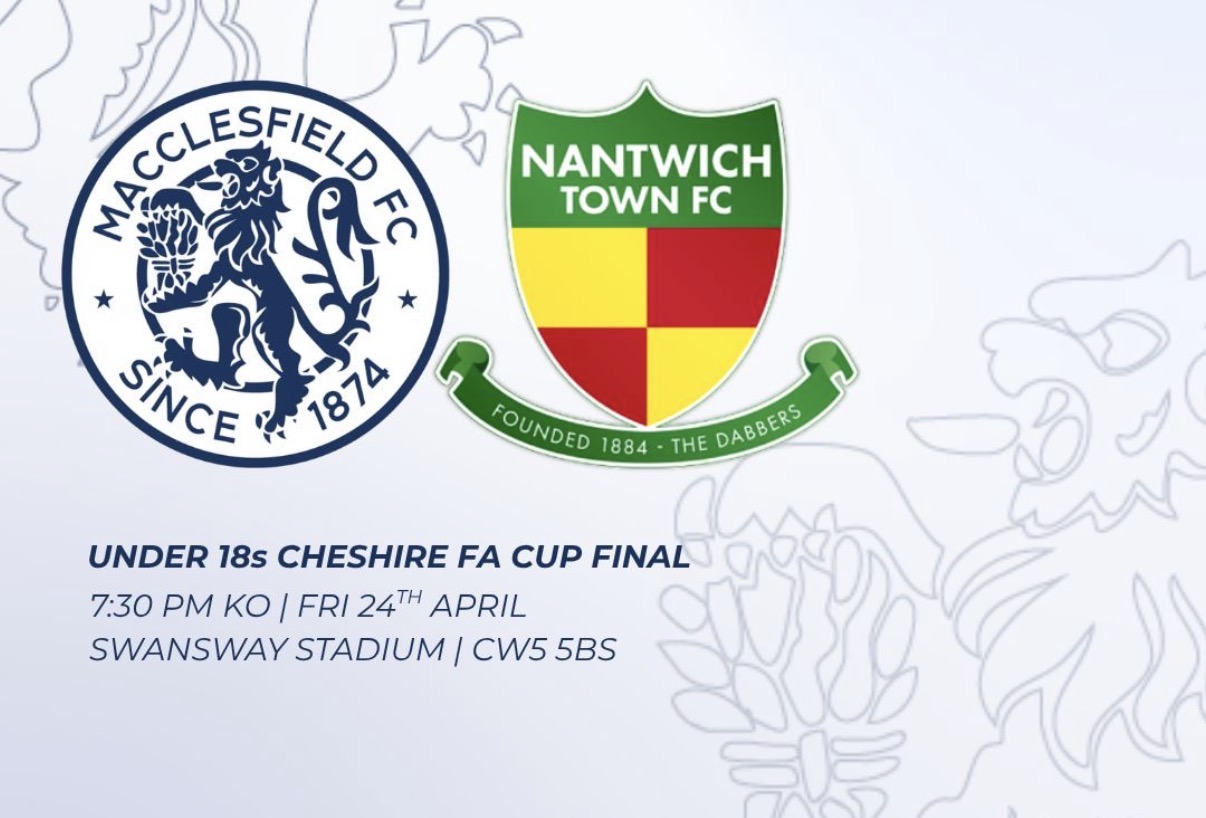 U18 CHESHIRE FA CUP FINAL RE-ARRANGED