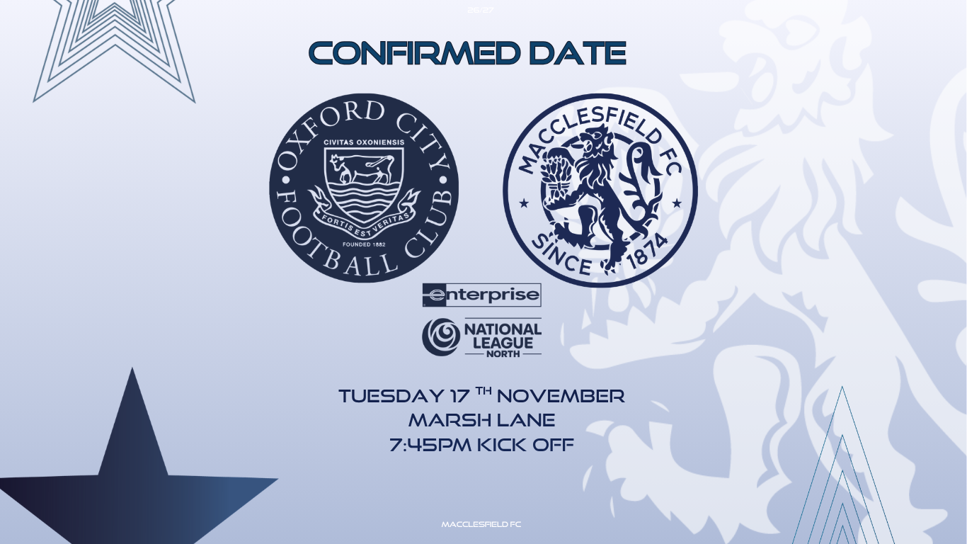 DATE CONFIRMED: OXFORD CITY (A)
