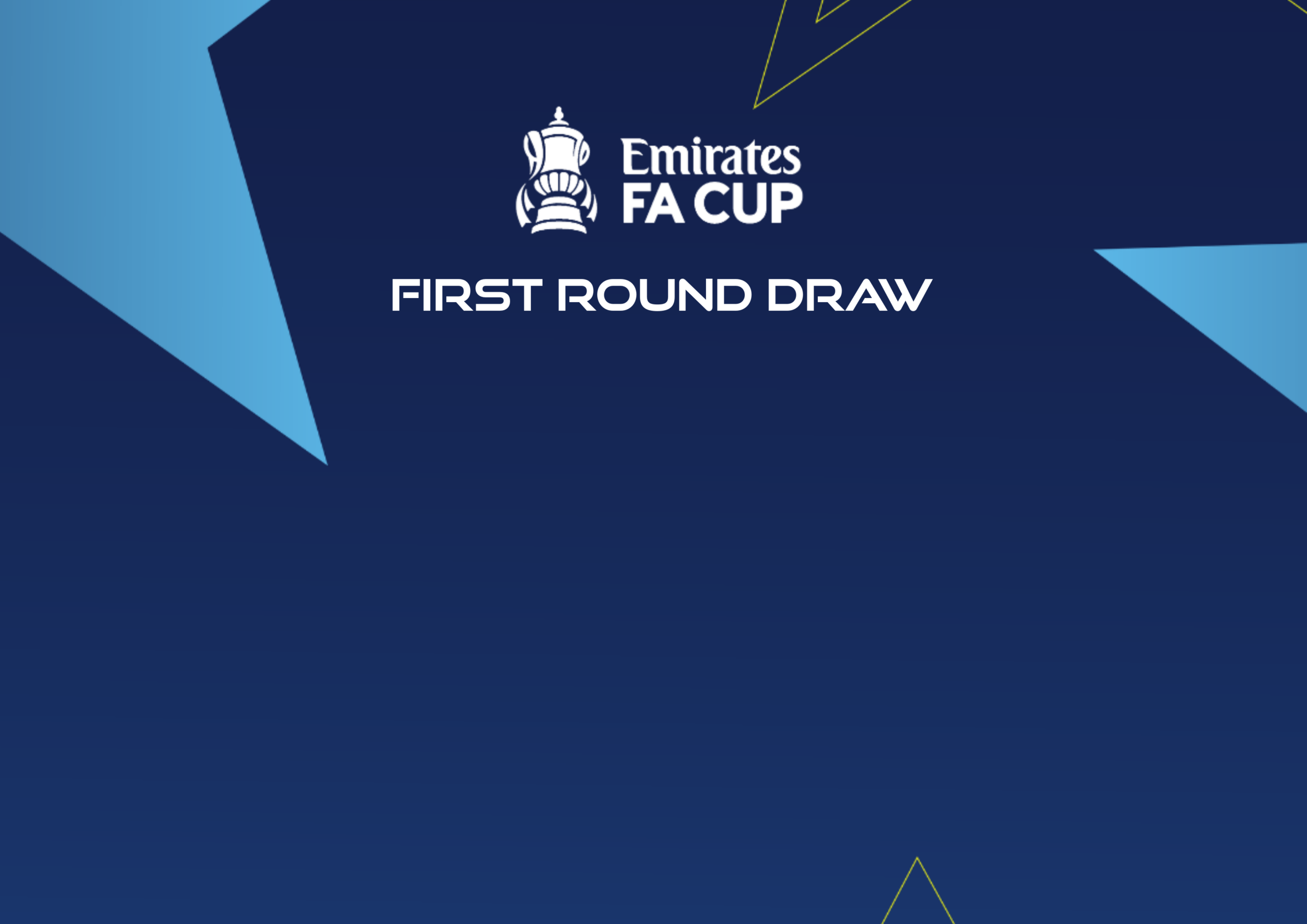 Emirates FA Cup First Round Proper Draw Confirmed