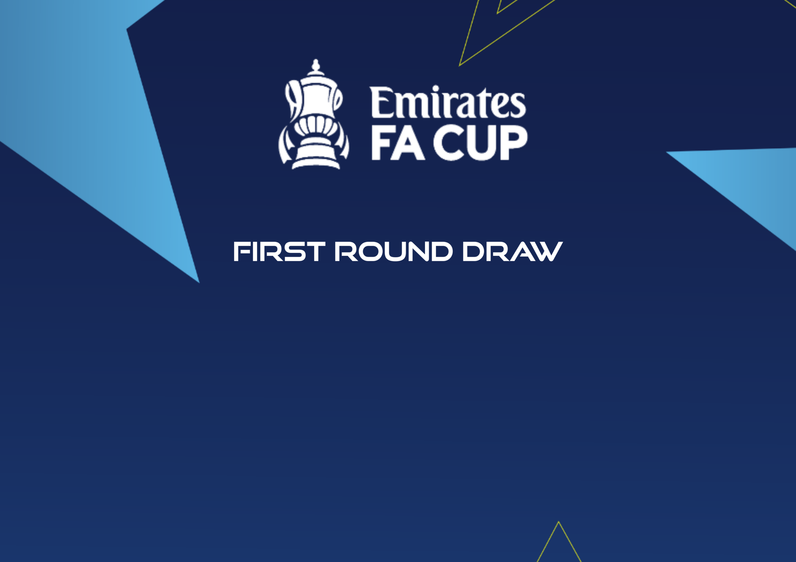 Emirates FA Cup First Round Proper Draw Confirmed